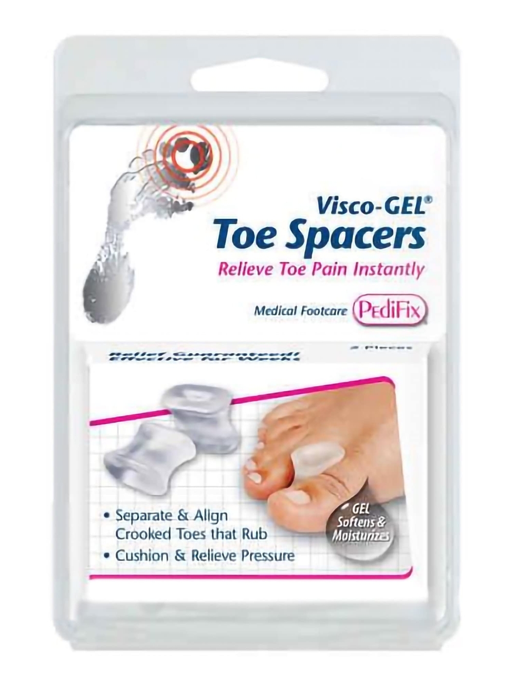 PediFix Visco-GEL Toe Spacers 4-Pack/Size Medium/$20